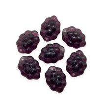 Load image into Gallery viewer, Czech glass blackberry berry grape fruit beads 12pc dark purple 14x10mm-Orange Grove Beads
