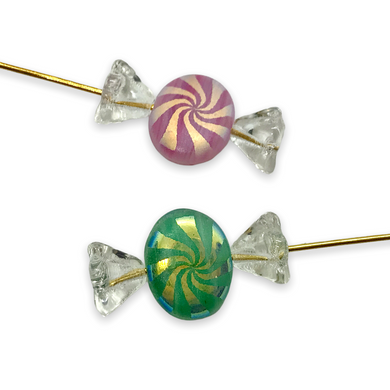 Pink Gingham Ribbon Bookmark Czech Glass Beads Filigree Charm Stocking  Stuffer