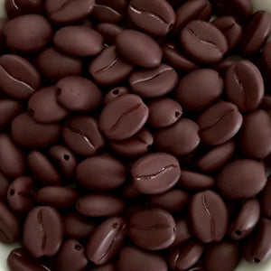 Czech glass coffee bean beads 20pc opaque red brown matte 11x8mm-Orange Grove Beads