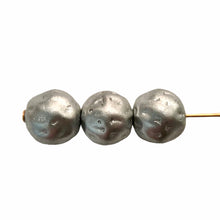 Load image into Gallery viewer, Czech glass dimpled round beads 30pc matte silver 8mm-Orange Grove Beads
