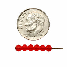 Load image into Gallery viewer, Czech glass tiny English cut beads 100pc hyacinth red 3mm
