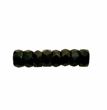 Load image into Gallery viewer, Czech glass faceted rondelle beads 25pc jet black 6x3mm-Orange Grove Beads
