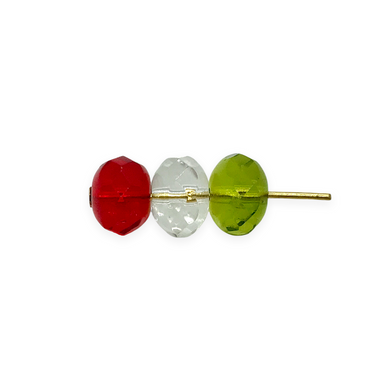 Czech glass Christmas tree beads 10pc mint green AB 17x12mm UV – Orange  Grove Beads