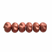 Load image into Gallery viewer, Czech glass irregular oval beads 40pc matte metallic copper-Orange Grove Beads
