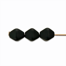 Load image into Gallery viewer, Czech glass Lucerna bicone pyramid beads 30pc satin jet black 6mm-Orange Grove Beads
