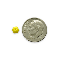 Load image into Gallery viewer, Czech glass melon beads 50pcs matte yellow custard iris 5mm
