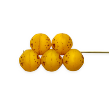 Load image into Gallery viewer, Czech glass orange fruit beads 12pc matte milky copper 10mm #15
