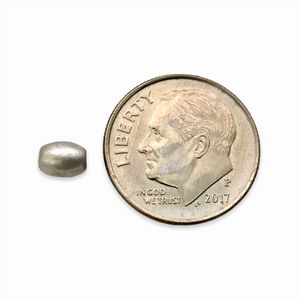 Czech glass oval beads 100pc matte satin silver 5x4mm