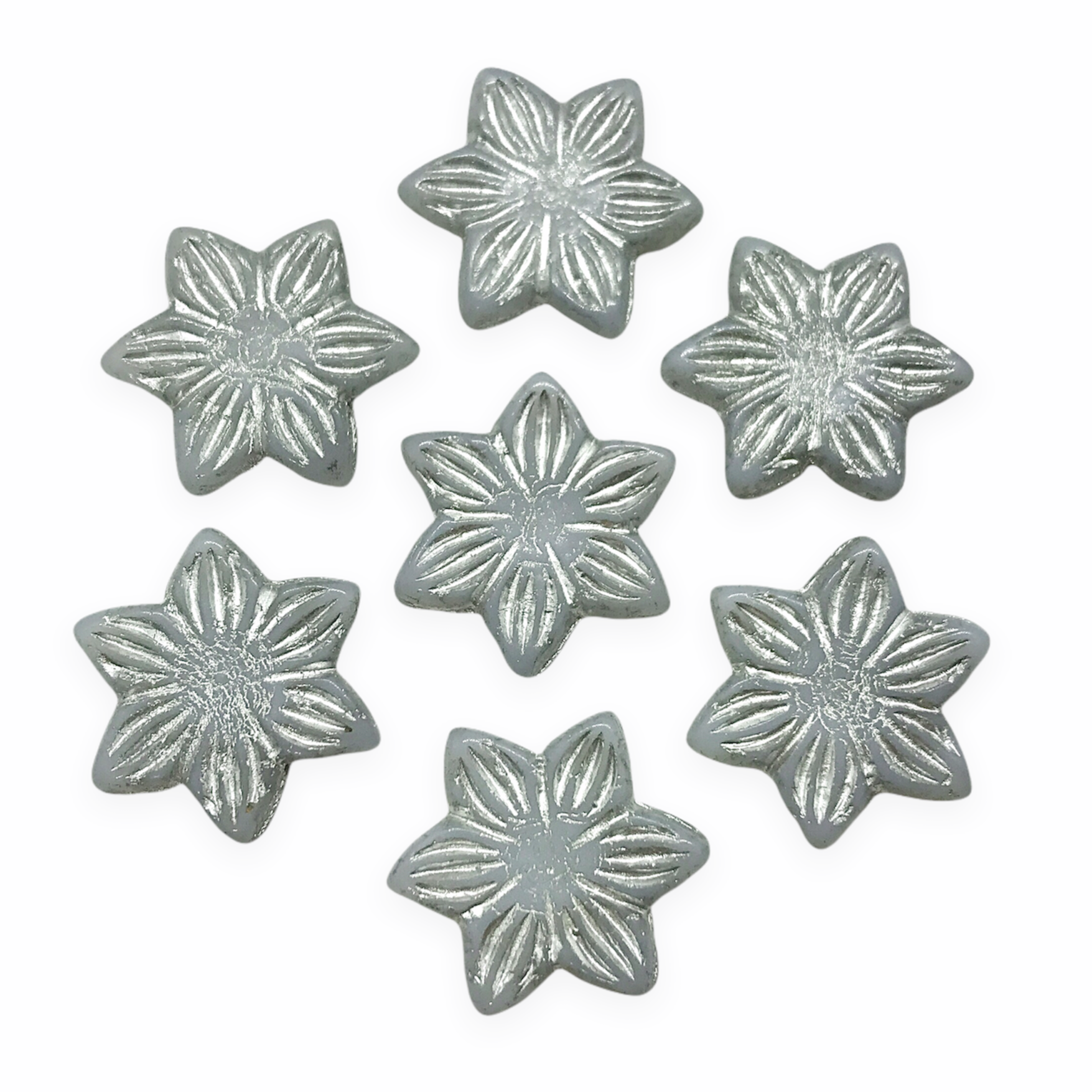 Flat flower discount beads