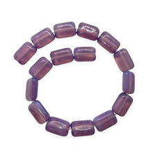 Load image into Gallery viewer, Czech glass rectangle chicklet beads 16pc purple opaline 12x8mm-Orange Grove Beads
