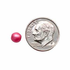 Czech glass round druk beads 40pc bubblegum pink pearl 5mm