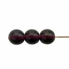 Load image into Gallery viewer, Czech glass round druk beads 30pc deep purple 6mm-Orange Grove Beads
