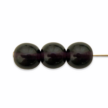 Load image into Gallery viewer, Czech pressed glass round druk beads 30pc deep purple 8mm-Orange Grove Beads

