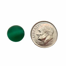 Load image into Gallery viewer, Czech glass round druk beads 20pc frosted translucent emerald green 10mm
