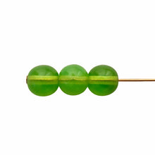 Load image into Gallery viewer, Czech glass round druk beads 30pc milky apple green 6mm-Orange Grove Beads
