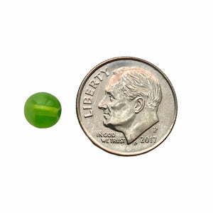 Czech glass round druk beads 50pc milky apple green 6mm