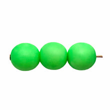 Load image into Gallery viewer, Czech glass round druk beads 20pc neon green UV glow 8mm-Orange Grove Beads

