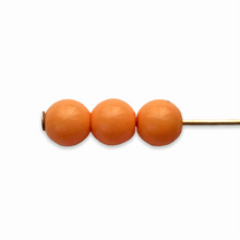 Load image into Gallery viewer, Czech glass round druk beads 50pc creamy pumpkin orange 4mm-Orange Grove Beads
