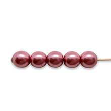 Load image into Gallery viewer, Czech glass round druk beads 30pc fandango pink pearl 6mm-Orange Grove Beads
