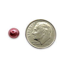 Load image into Gallery viewer, Czech glass round druk beads 30pc fandango pink pearl 6mm
