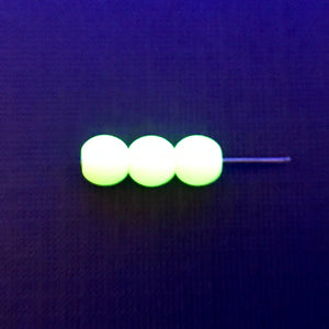 Czech glass round beads 56pc matte neon yellow UV glow 6mm