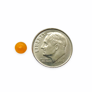 Czech glass round druk beads 100pc opaline orange 5mm
