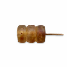 Load image into Gallery viewer, Czech glass smooth flat side rondelle disk beads crystal matte picasso 6x3mm-Orange Grove Beads
