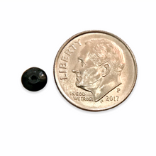 Load image into Gallery viewer, Czech glass smooth rondelle disk spacer beads 50pc opaque black 5x2mm
