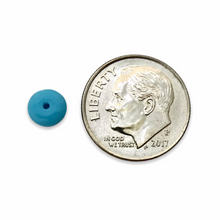Load image into Gallery viewer, Czech glass smooth rondelle disk beads 50pc blue 6x2mm
