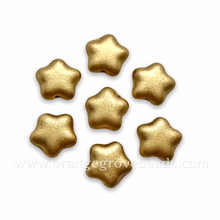 Load image into Gallery viewer, Czech glass star beads 25pc matte Aztec gold 8mm
