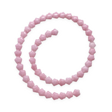 Load image into Gallery viewer, Czech glass tiny star shaped beads 50pc opaque light pink 6mm-Orange Grove Beads
