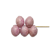 Load image into Gallery viewer, Czech glass strawberry fruit beads 12pc light pink luster 11x8mm
