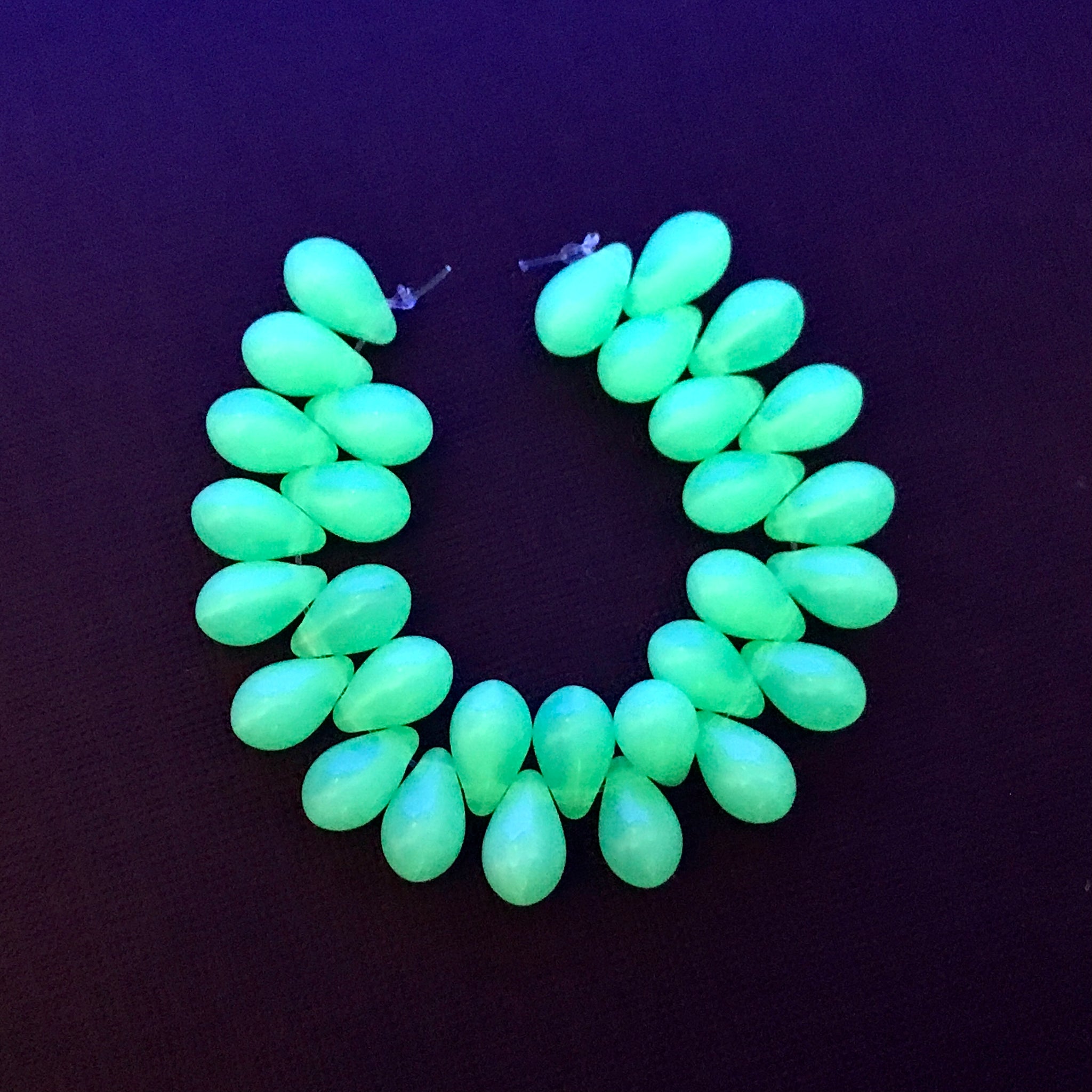 Czech Glass Beads 50-Piece - 6x9mm Teardrop Aqua Blue, Transparent, For Jewelry Making & Crafts
