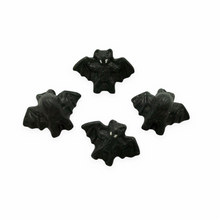 Load image into Gallery viewer, Hand painted small ceramic Halloween bat beads charms vertical drill 17x13-Orange Grove Beads
