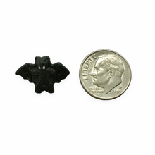 Load image into Gallery viewer, Tiny Halloween vampire bat beads Peruvian ceramic 4pc 17x13mm
