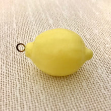 Load image into Gallery viewer, Vintage XL 3D yellow lemon fruit charms pendants acrylic 35x22mm
