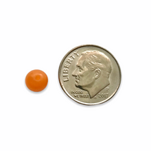 Load image into Gallery viewer, Vintage moonglow lucite round beads 30pc orange 6mm
